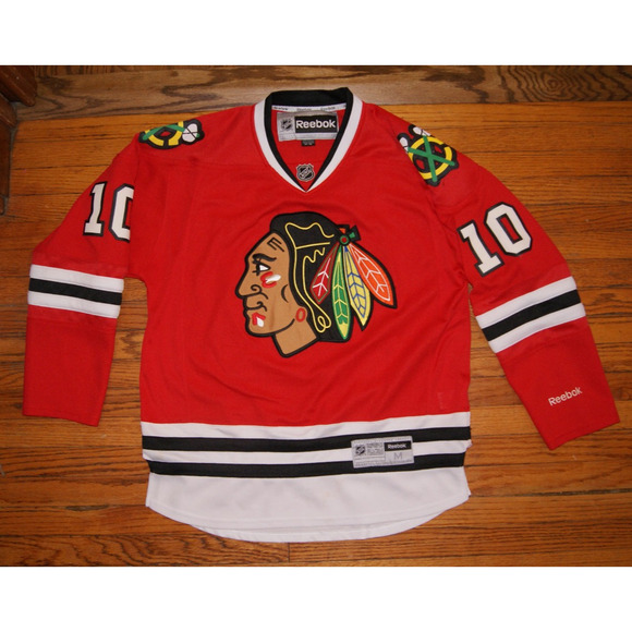 NHL Chicago Blackhawks Patrick Sharp #10 Reebok Jersey Size Medium Red Stitched - Picture 1 of 8